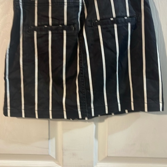 Volcom Striped Black Mini Skirt with White Accents - Picture 5 of 7